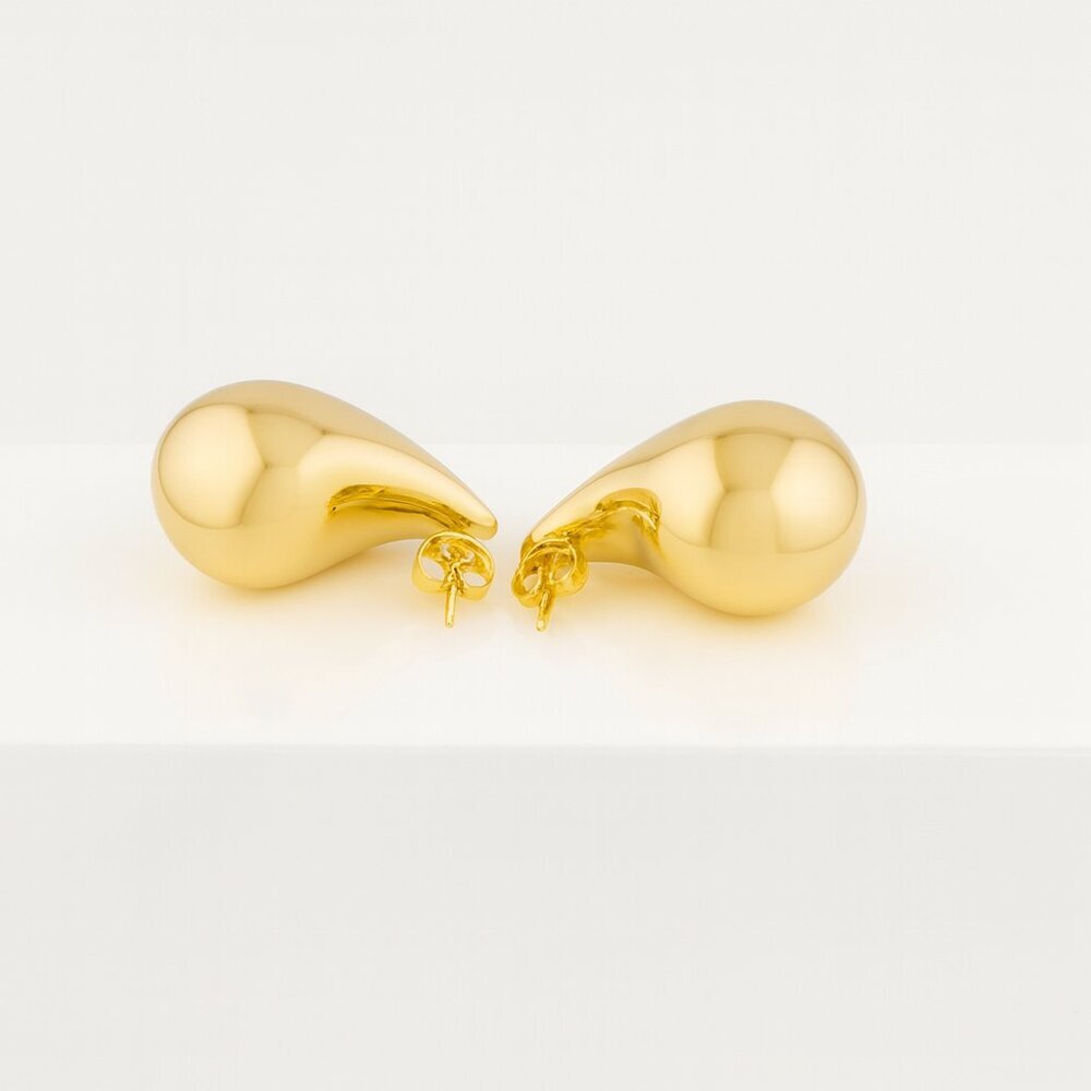 Elegant 18K Gold Filled Teardrop Earrings | Bold Statement Studs